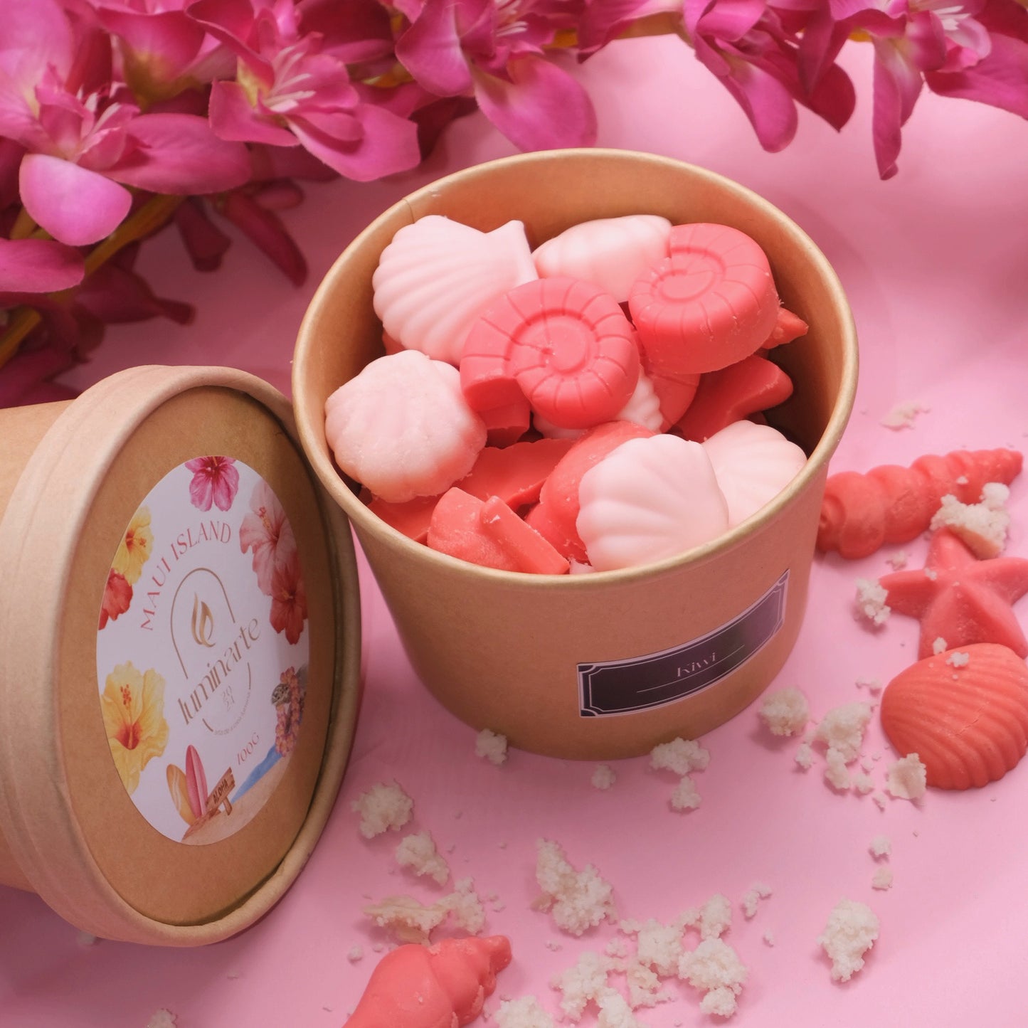 Ceară parfumată din soia, handmade, Wax Melts | Maui Island – Ediția de Vară, cu aromă exotică de kiwi, inspirată de frumusețea spectaculoasă a uneia dintre cele mai frumoase insule din Hawaii
