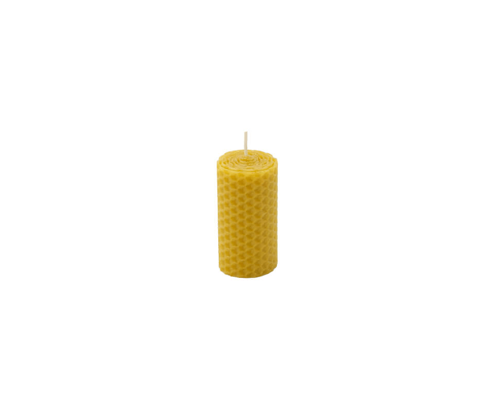Lumânare tip fagure | Ceară naturală de albine, turnată manual