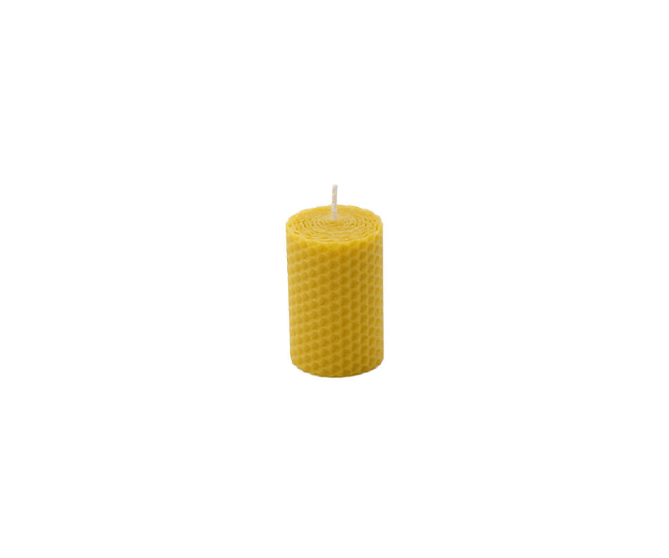 Lumânare tip fagure | Ceară naturală de albine, turnată manual