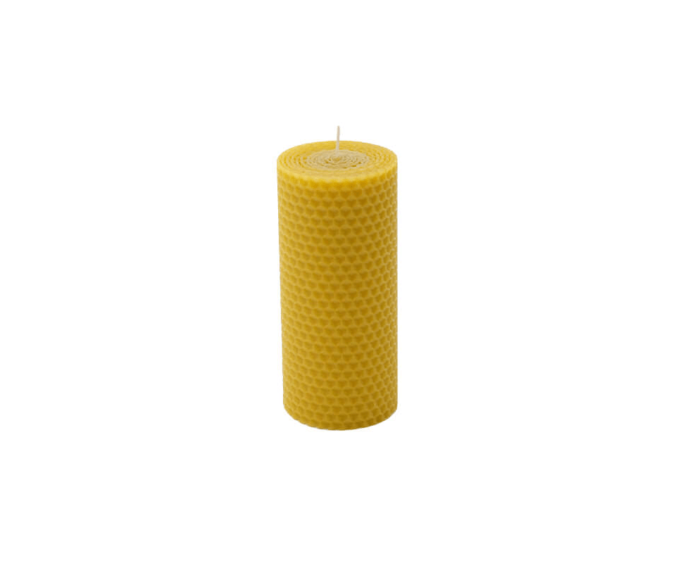 Lumânare tip fagure | Ceară naturală de albine, turnată manual