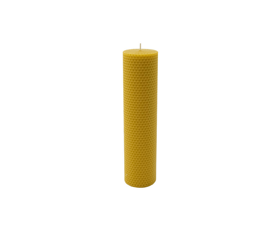 Lumânare tip fagure | Ceară naturală de albine, turnată manual