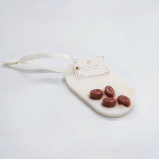 Tableta de ceară parfumată, turnată manual din ceară de soia – Odorizant de cameră „Cafea” | Ediție de toamnă