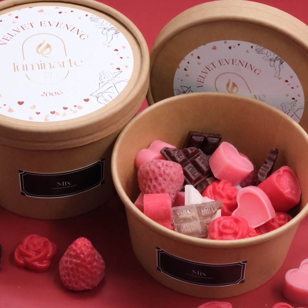 Ceara parfumata din soia, Handmade, Velvet Evening | Wax Melts, Ediția de Ziua Îndrăgostiților