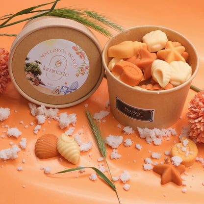 Ceară parfumată din soia, handmade, Wax Melts | Mallorca Island – Ediția de Vară, cu aromă dulce și fructată de piersică, inspirată de zilele însorite și momentele relaxante de vacanță