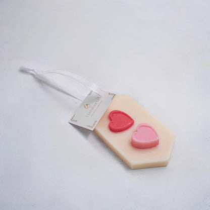 Tableta de ceară parfumată, turnată manual din ceară de soia – Odorizant de cameră „Be my Valentine” | Aromă de black cherry | Ediție de Valentine's Day