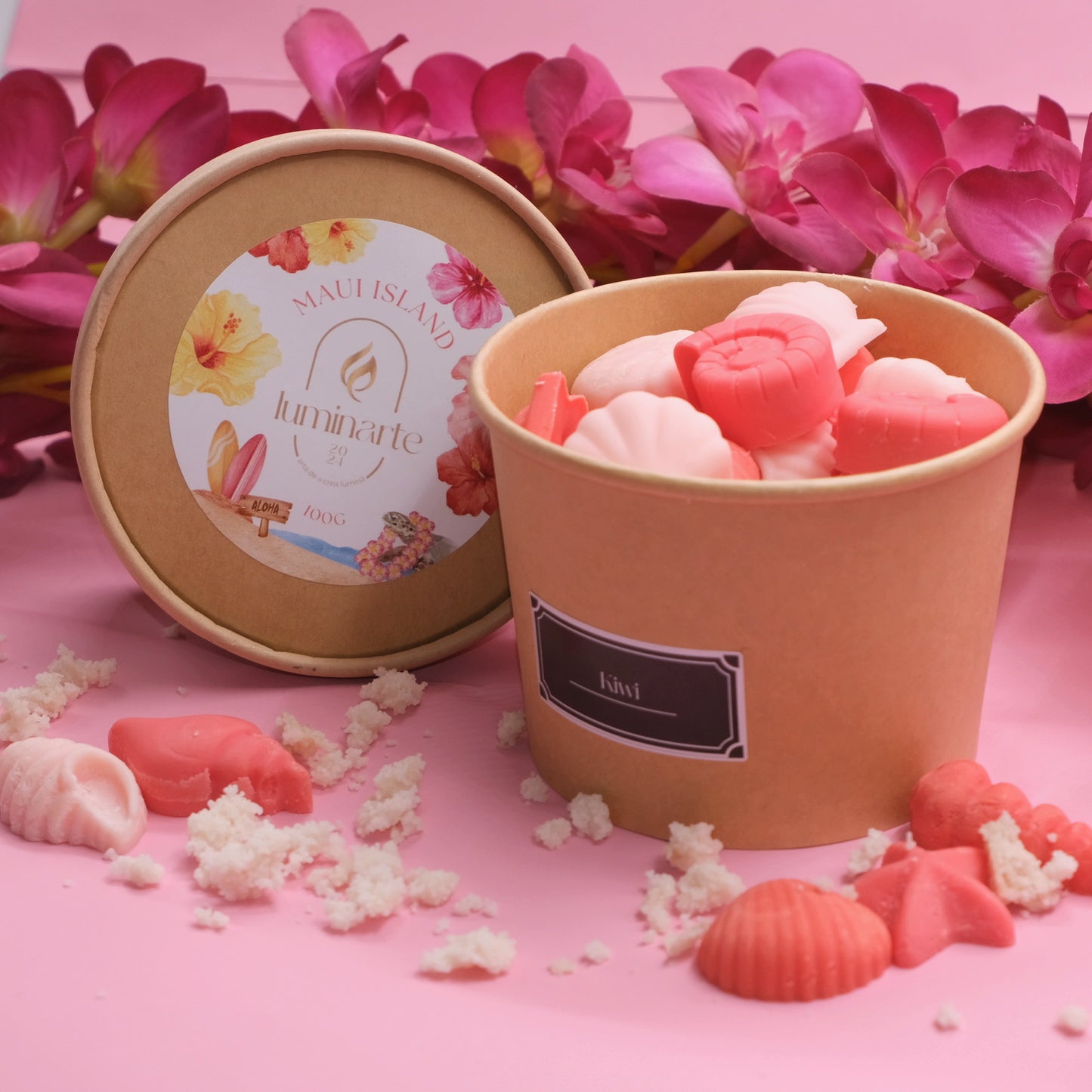 Ceară parfumată din soia, handmade, Wax Melts | Maui Island – Ediția de Vară, cu aromă exotică de kiwi, inspirată de frumusețea spectaculoasă a uneia dintre cele mai frumoase insule din Hawaii