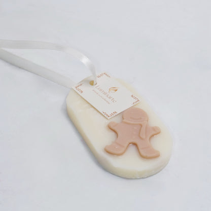 Tableta de ceară parfumată, turnată manual din ceară de soia – Odorizant de cameră „Ginger Cookies” | Aromă de biscuiți cu ghimbir | Ediție de Iarnă