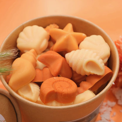Ceară parfumată din soia, handmade, Wax Melts | Mallorca Island – Ediția de Vară, cu aromă dulce și fructată de piersică, inspirată de zilele însorite și momentele relaxante de vacanță