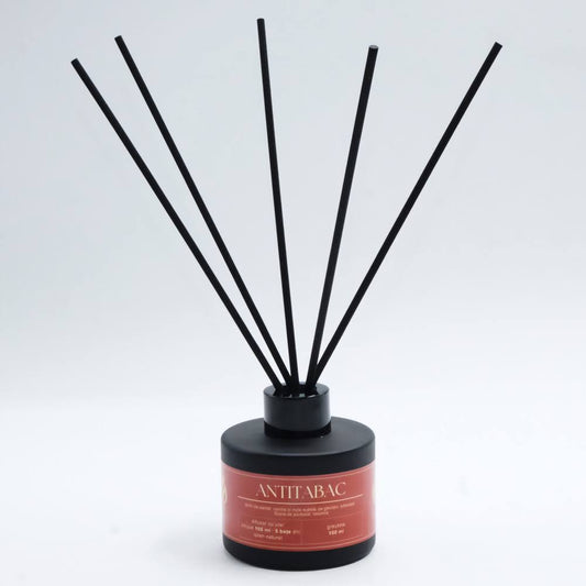Difuzor - Parfum de cameră – „Antitabac” | Colecția Aphrodisia Candles, cu aromă de lemn de santal, vanilie, ghimbir, tuberoză, floare de portocal, iasomie