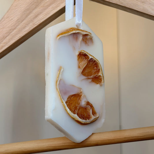 Tableta de ceară parfumată, turnată manual din ceară de soia – Odorizant de cameră „Lămâie” | Aromă de lămâie și floare de portocal cu paciuli | Ediție de Vară