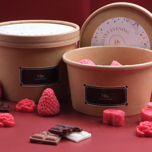 Ceara parfumata din soia, Handmade, Velvet Evening  | Wax Melts, Ediția de Ziua Îndrăgostiților
